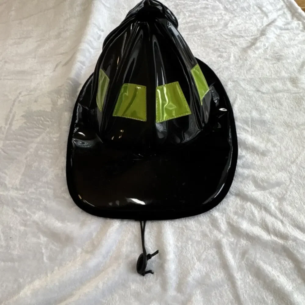 elope Little Daydreamers Kids‎ Black Firefighter Costume Helmet Plastic